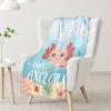 Axolotl Blanket Gifts - 50"x60" Cute Throw Blanket for Adults Kids - Green Soft Plush Throws for Bed, Couch & Travel view 2