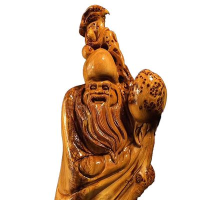 Mascot Wooden Crafts Wood Carving Art Wood Decoration Artwork  ()