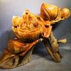 Mascot Wooden Crafts Wood Carving Art Wood Decoration Artwork  () view 3