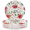Christmas Hellebore Berries Ceramic Round Coasters Set of 4 - Absorbent Drink Coasters for Coffee Mugs Wine Glasses Cups, Non-Scratch Place Mats for Kitchen Bar Counter Dining Office Table Decor view 1