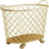 REMYS Rolling Laundry Basket with Wheels Wire Hampers Laundry Cart Handle (Color : Gold) view 1