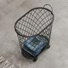 REMYS Rolling Laundry Basket with Wheels Wire Hampers Laundry Cart Handle (Color : Gold) view 4
