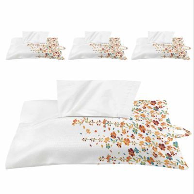 Florals Tissues Box Cover Rectangular Square Travel Car Tissue Holder with Hanging Strip,4 Packs Multifunctional Bathroom Toilet Tissue Boxes Storage Bag,Orange Teal Green Summer Fall Flowers