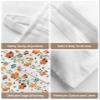 Florals Tissues Box Cover Rectangular Square Travel Car Tissue Holder with Hanging Strip,4 Packs Multifunctional Bathroom Toilet Tissue Boxes Storage Bag,Orange Teal Green Summer Fall Flowers view 4