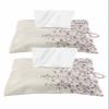 Retro Flowers Leaves Tissues Box Cover Rectangular Square Travel Car Tissue Holder with Hanging Strip,2 Packs Bathroom Toilet Tissue Boxes Storage Bag,Summer Fall Purple Grey Plant Floral Leaf view 1