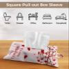 Pink Red Love Tree Tissues Box Cover Rectangular Square Travel Car Tissue Holder with Hanging Strip,2 Packs Multifunctional Bathroom Toilet Tissue Boxes Storage Organizer Bag,Spring Happy Mother's Day view 3
