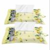 Black Truck Yellow Lemon Tissues Box Cover Rectangular Square Travel Car Tissue Holder with Hanging Strip,2 Packs Multifunctional Bathroom Toilet Tissue Boxes Storage Bag,Country Summer Fruit Lattice view 1