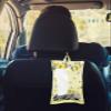 Black Truck Yellow Lemon Tissues Box Cover Rectangular Square Travel Car Tissue Holder with Hanging Strip,2 Packs Multifunctional Bathroom Toilet Tissue Boxes Storage Bag,Country Summer Fruit Lattice view 2