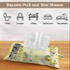 Black Truck Yellow Lemon Tissues Box Cover Rectangular Square Travel Car Tissue Holder with Hanging Strip,2 Packs Multifunctional Bathroom Toilet Tissue Boxes Storage Bag,Country Summer Fruit Lattice view 3