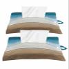 Blue Brown Wood Tissues Box Cover Rectangular Square Travel Car Tissue Holder with Hanging Strip,2 Packs Multifunctional Bathroom Toilet Tissue Boxes Storage Organizer Bag,Farmhouse Ombre Color view 1