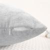 CaliTime Throw Pillow Covers Decorative 16 X 26 Inches Pack of 2 Cozy Chenille Cushion Cases for Couch Sofa Bed Living Room Home Moonbeam Gray view 3