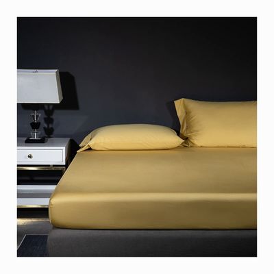 OBONG Nonslip Fitted Sheet Style Hotel Quality Mattress Protection Against The Dust and Dirt Waterproof Backing Cover Bed Pad with Soft Breathable (Color : Yellow, Size : Queen)