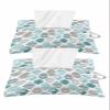Teal Grey Leaves Tissues Box Cover Rectangular Square Travel Car Tissue Holder with Hanging Strip,2 Packs Multifunctional Bathroom Toilet Tissue Boxes Storage Organizer Bag,Rustic Fall Leaf Watercolor view 1
