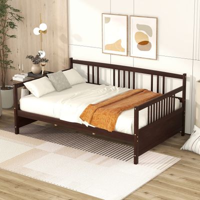 Harper & Bright Designs Full Size Daybed with Support Legs, Espresso