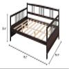 Harper & Bright Designs Full Size Daybed with Support Legs, Espresso view 2