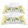 Rustic Lemon Summer Green Leaf Tissues Box Cover Rectangular Square Travel Car Tissue Holder with Hanging Strip,2 Packs Bathroom Toilet Tissue Boxes Storage Bag,Yellow and White Buffalo Plaid view 1