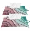 Ombre Green Dark Red Tissues Box Cover Rectangular Square Travel Car Tissue Holder with Hanging Strip,2 Packs Multifunctional Bathroom Toilet Tissue Boxes Storage Bag,Abstract Beach Ocean Seawaves view 1