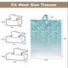 Ombre Teal Tissues Box Cover Rectangular Square Travel Car Tissue Holder with Hanging Strip,2 Packs Bathroom Toilet Tissue Boxes Storage Bag,Summer Fall White Leaves Floral Flowers Watercolor view 2