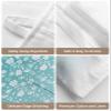 Ombre Teal Tissues Box Cover Rectangular Square Travel Car Tissue Holder with Hanging Strip,2 Packs Bathroom Toilet Tissue Boxes Storage Bag,Summer Fall White Leaves Floral Flowers Watercolor view 4