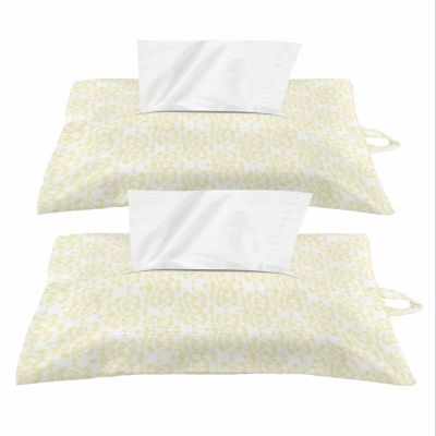 Da-mask Tissues Box Cover Rectangular Square Travel Car Tissue Holder with Hanging Strip,2 Packs Multifunctional Bathroom Toilet Tissue Boxes Storage Bag,Retro European Floral Antique Artwork