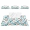 Teal Grey Leaves Tissues Box Cover Rectangular Square Travel Car Tissue Holder with Hanging Strip,4 Packs Multifunctional Bathroom Toilet Tissue Boxes Storage Organizer Bag,Rustic Fall Leaf Watercolor view 1