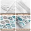 Teal Grey Leaves Tissues Box Cover Rectangular Square Travel Car Tissue Holder with Hanging Strip,4 Packs Multifunctional Bathroom Toilet Tissue Boxes Storage Organizer Bag,Rustic Fall Leaf Watercolor view 4