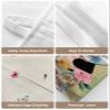 Hello Spring Tissues Box Cover Rectangular Square Travel Car Tissue Holder with Hanging Strip,4 Packs Multifunctional Bathroom Toilet Tissue Boxes Storage Bag,Tulip Gnomes Colorful Flower Blue Plaid view 4