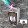 2 Slot Toothbrush Holder and Toothpaste Dispenser Wall Mounted, Automatic Toothpaste Squeezer, 2 in 1 Tooth Brush Toothpaste Organizer for Shower (Grey) view 3