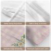 Daisy Flowers Tissues Box Cover Rectangular Square Travel Car Tissue Holder with Hanging Strip,4 Packs Multifunctional Bathroom Toilet Tissue Boxes Storage Bag,Vintage Florals Pink Buffalo Plaid Check view 4
