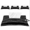 Bohemian Geometric Tissues Box Cover Rectangular Square Travel Car Tissue Holder with Hanging Strip,4 Packs Multifunctional Bathroom Toilet Tissue Boxes Storage Bag,Boho Style Stripes Triangle Black view 1