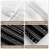 Bohemian Geometric Tissues Box Cover Rectangular Square Travel Car Tissue Holder with Hanging Strip,4 Packs Multifunctional Bathroom Toilet Tissue Boxes Storage Bag,Boho Style Stripes Triangle Black view 4