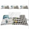 Thanksgiving Tissues Box Cover Rectangular Square Travel Car Tissue Holder with Hanging Strip,4 Packs Bathroom Toilet Tissue Boxes Storage Bag,Fall Teal Pumpkins Leaves Farmhouse Black Plaid Holiday view 1