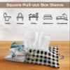 Thanksgiving Tissues Box Cover Rectangular Square Travel Car Tissue Holder with Hanging Strip,4 Packs Bathroom Toilet Tissue Boxes Storage Bag,Fall Teal Pumpkins Leaves Farmhouse Black Plaid Holiday view 3