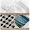 Thanksgiving Tissues Box Cover Rectangular Square Travel Car Tissue Holder with Hanging Strip,4 Packs Bathroom Toilet Tissue Boxes Storage Bag,Fall Teal Pumpkins Leaves Farmhouse Black Plaid Holiday view 4