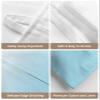 Abstract Modern Gradient Art Tissues Box Cover Rectangular Square Travel Car Tissue Holder with Hanging Strip,2 Packs Bathroom Toilet Tissue Boxes Storage Bag,Ombre Sky Blue White Color view 4