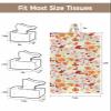 Autumn Tissues Box Cover Rectangular Square Travel Car Tissue Holder with Hanging Strip,2 Packs Multifunctional Bathroom Toilet Tissue Boxes Storage Bag,Fall Pumpkins Maple Leaves Cartoon Art Decor view 2