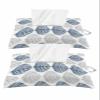 Navy Blue Leaf Tissues Box Cover Rectangular Square Travel Car Tissue Holder with Hanging Strip,2 Packs Multifunctional Bathroom Toilet Tissue Boxes Storage Bag,Grey Abstract Plant Leaves Art view 1