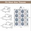 Navy Blue Leaf Tissues Box Cover Rectangular Square Travel Car Tissue Holder with Hanging Strip,2 Packs Multifunctional Bathroom Toilet Tissue Boxes Storage Bag,Grey Abstract Plant Leaves Art view 2