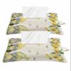 Lemon Farmhouse Gnomes Tissues Box Cover Rectangular Square Travel Car Tissue Holder with Hanging Strip,2 Packs Multifunctional Bathroom Toilet Tissue Boxes Storage Bag,Yellow Black White Checkered view 1