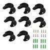 Zerodeko 8 Pack Stainless Steel Clothesline Pole Pedestals Rod Socket Flange Holder for Closet Rods End Supports with Sturdy Construction view 1