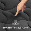 SLEEP ZONE Queen Mattress Pad, Cooling Mattress Topper, Quilted Fitted Mattress Cover, Machine Washable Mattress Protector, Soft Fluffy Down Alternative, Deep Pocket 8~21 inch (Black, Queen) view 3