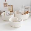Small Woven Basket Storage Pack of 3 (White) view 4