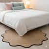 4x4, 5x5, 6x6,feet Natural Jute Scallop Round Rug, Floor Scalloped Edge Rug Braided Boho Eco Large Circular Handmade Area Rugs (CCRD2) view 4