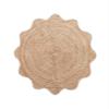 4x4, 5x5, 6x6,feet Natural Jute Scallop Round Rug, Floor Scalloped Edge Rug Braided Boho Eco Large Circular Handmade Area Rugs (CCRD2) view 1