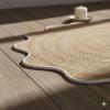 4x4, 5x5, 6x6,feet Natural Jute Scallop Round Rug, Floor Scalloped Edge Rug Braided Boho Eco Large Circular Handmade Area Rugs (CCRD2) view 4