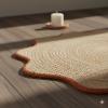 4x4, 5x5, 6x6,feet Natural Jute Scallop Round Rug, Floor Scalloped Edge Rug Braided Boho Eco Large Circular Handmade Area Rugs (CCRD2) view 4