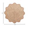 4x4, 5x5, 6x6,feet Natural Jute Scallop Round Rug, Floor Scalloped Edge Rug Braided Boho Eco Large Circular Handmade Area Rugs (CCRD2) view 3