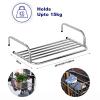 Clothes Bar Rack Hanging Storage Rail Large Clothes Drying Rack Drying Space Holds Up To 15 KG Radiator Mounted Towel Rail Metal Lightweight 6 Bar Airer Anti Slip Hanging Clothes Rack ( Size : 70*38*1 view 2