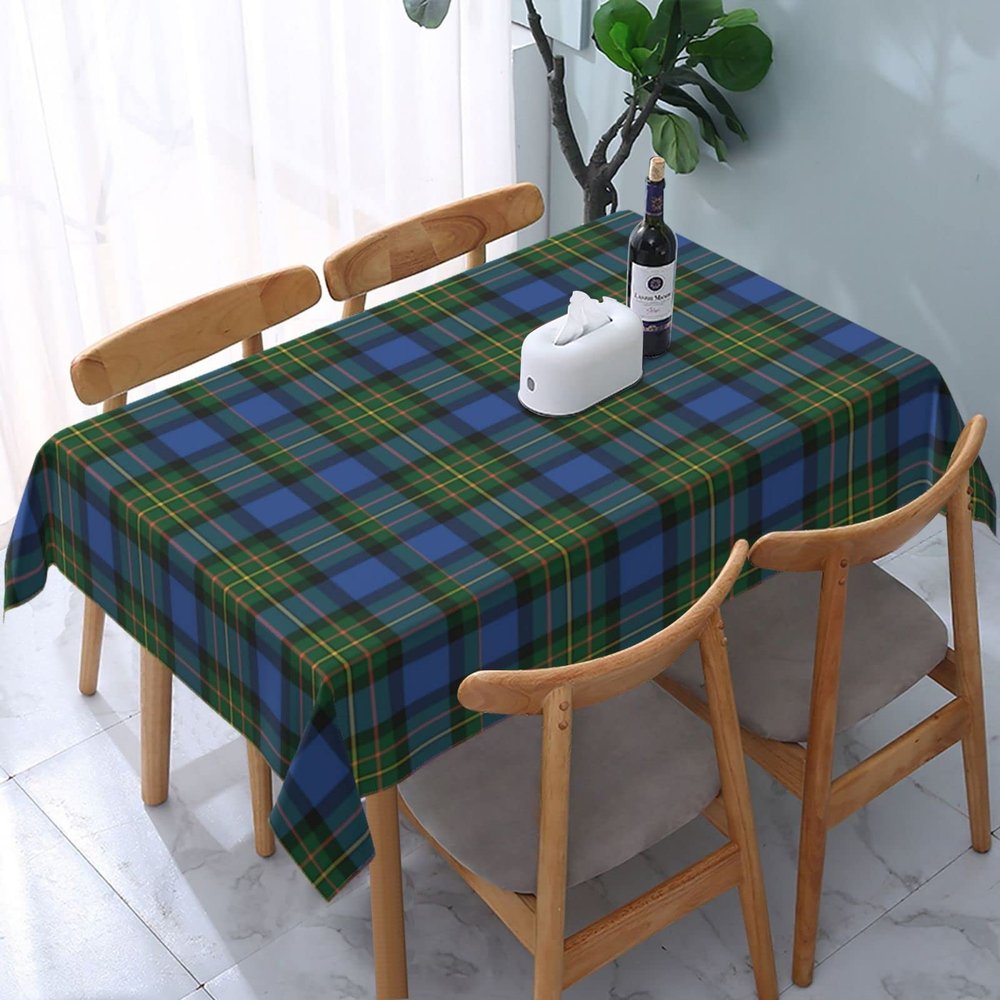 Tablecloth Rectangle Scottish Clan MacLaren Ancient Tartan Plaid Polyester Fabric Table Cloth, Water Resistant & Wrinkle Free Table Cover for Kitchen and Dining Room Tabletop 54"x72" (4-6 Seats)