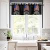 Valances for Windows, 4th of July Rod Pocket Kitchen Curtains Valances 42x12inch Short Window Curtains for Kitchen/Bathroom, Small Window Treatment Valances, Home of The Free Because Of The Brave view 1